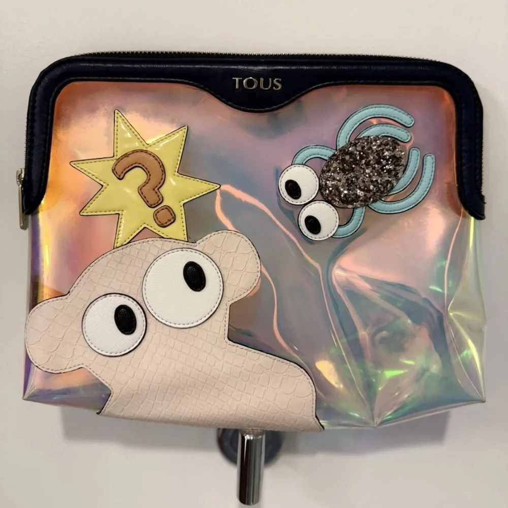 Rare TOUS Compliments Holographic Pouch – Limited Edition Character Design‎